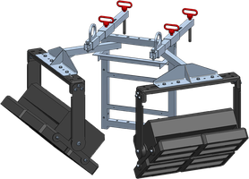 Modular crane lighting mount 2 lights