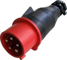 Solid rubber plug CEE 32A400V, 3P+N+PE/6h, IP44