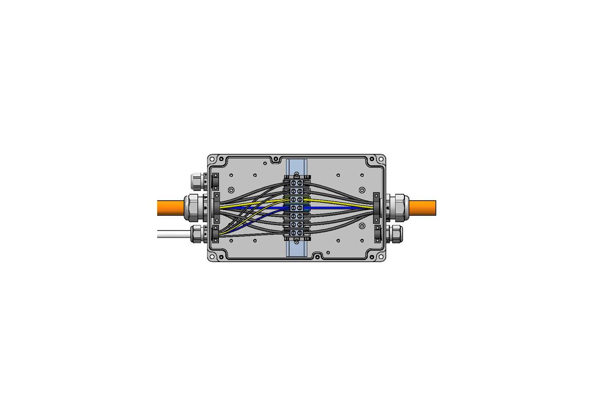 Junction box polyester FE05 type 3018, grey