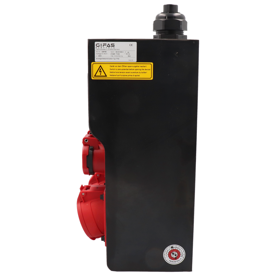 Quadro elettrico in gomma dura tipo 7700, nero