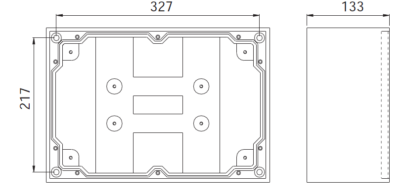 Scatola di derivazione in gomma tipo 3800 nera