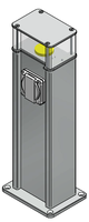 Energiesäule ES-LED 160, Aluminium eloxiert