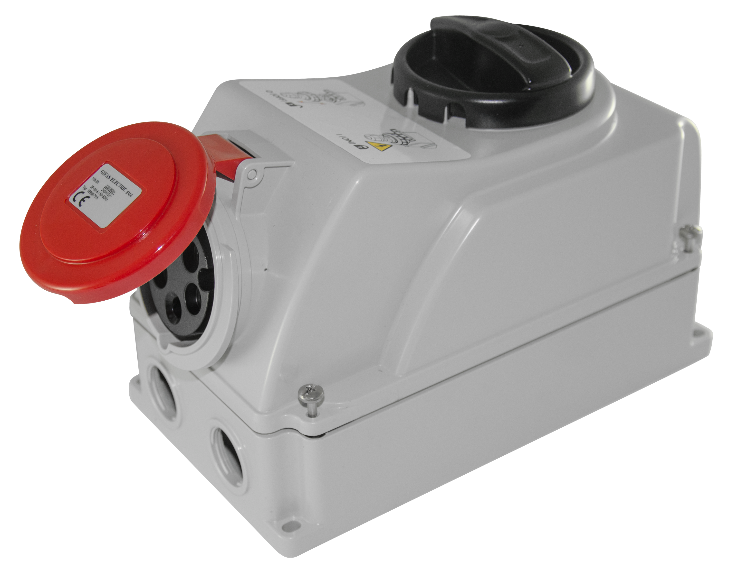 Safety wall socket with master switch CEE 16A/400V,
