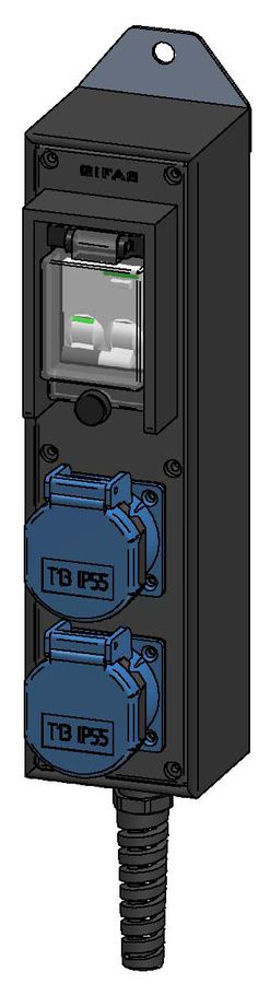 Small mobile distribution box hard rubber type 1400