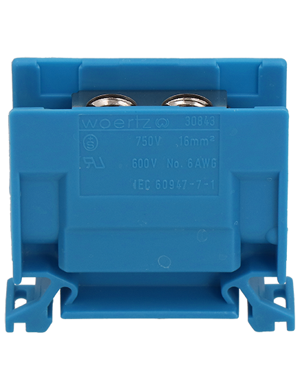Abzweigklemme 16 mm² blau Woertz