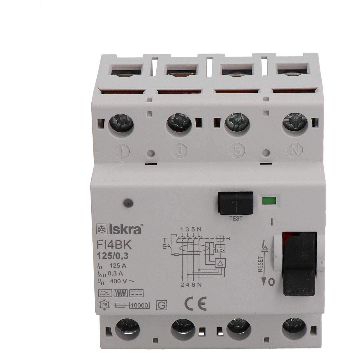 RCD ISKRA type B 3N-125A/300mA, AC-DC sensitive