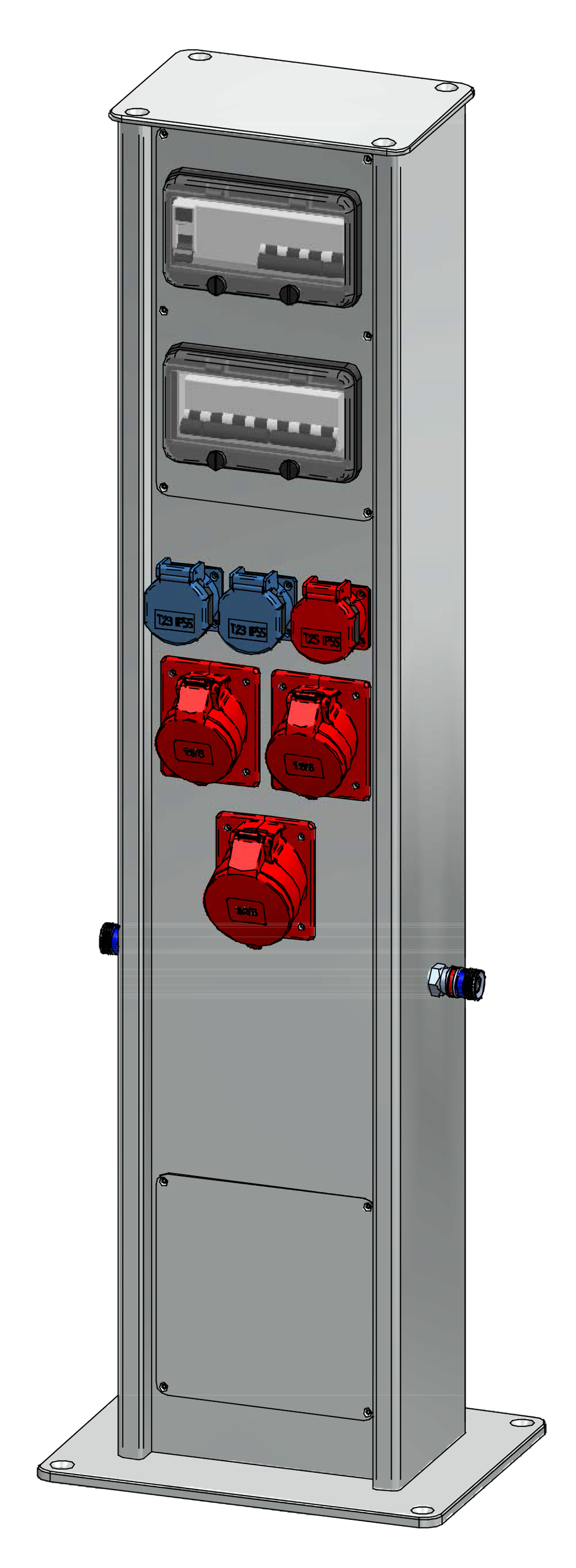 Power column ES 230, aluminium anodised