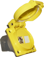 Built-in socket 1xRJ45, Cat. 6, module 8, yellow, IP55