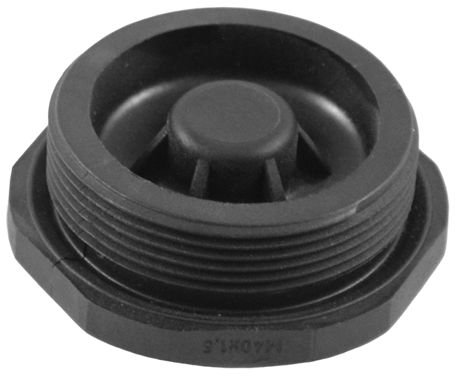Verschluss-Schraube zu M40x1,5mm schwarz