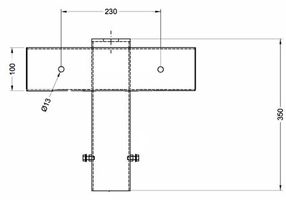 Masthalterung für Mast mit Ø 76mm