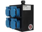 Small hard rubber distributor box type 1616, black