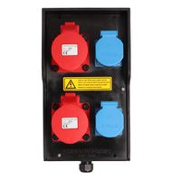 Hard rubber distributor box, type 7250, black