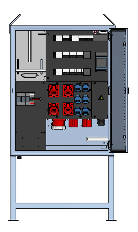 Armoire de chantier 100A, acier inox V2A