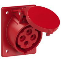 Plastic built-in socket CEE 16A/400V/3P+PE/6h