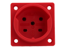Prise à encastrer type 15 IP20 rouge sans couvercle