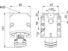 Plastic wall socket CEE 32A/400V, 3P+N+PE/6h, IP44