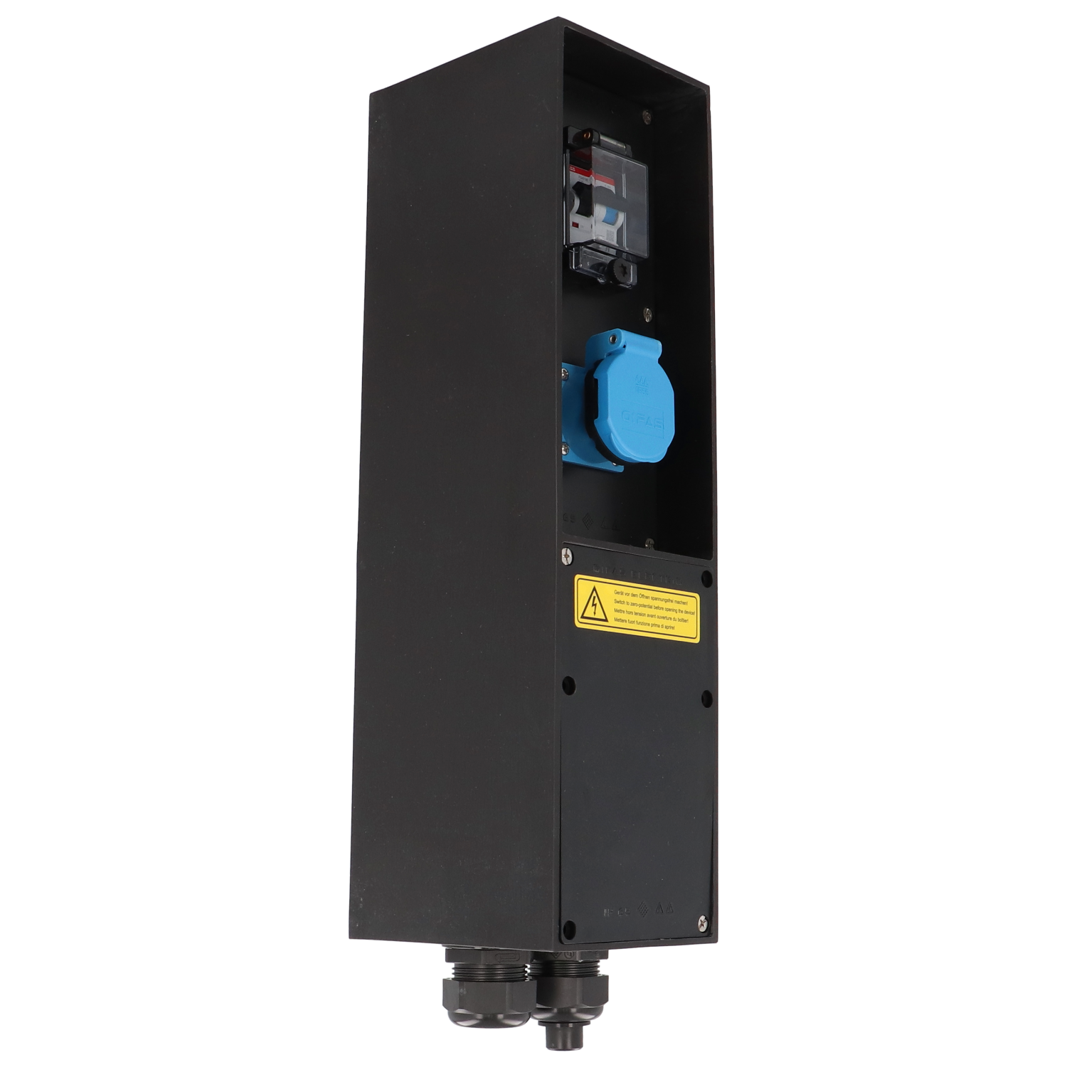 Quadro elettrico in gomma dura tipo 4512, nero