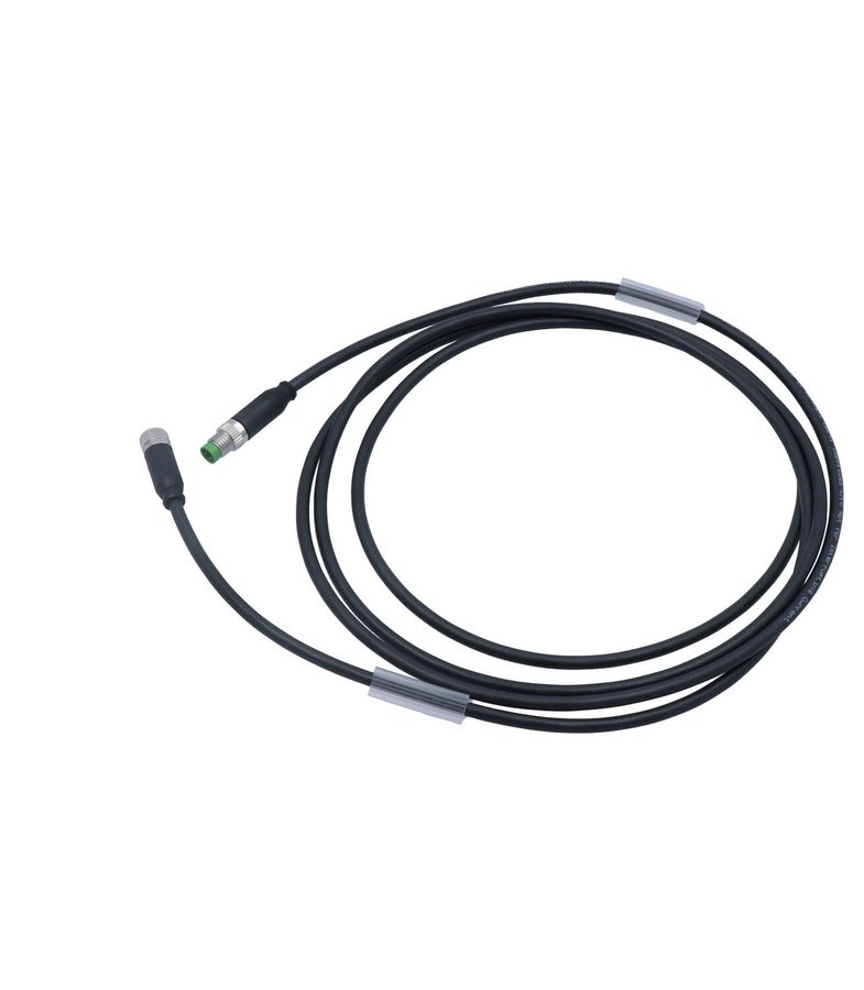 Extension cable 2m, black, with plug,