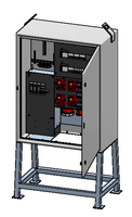 Baustromverteiler 100A, Stahlblech