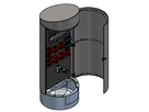 Colonnina di energia RONDO L V2A, verniciato RAL 9007