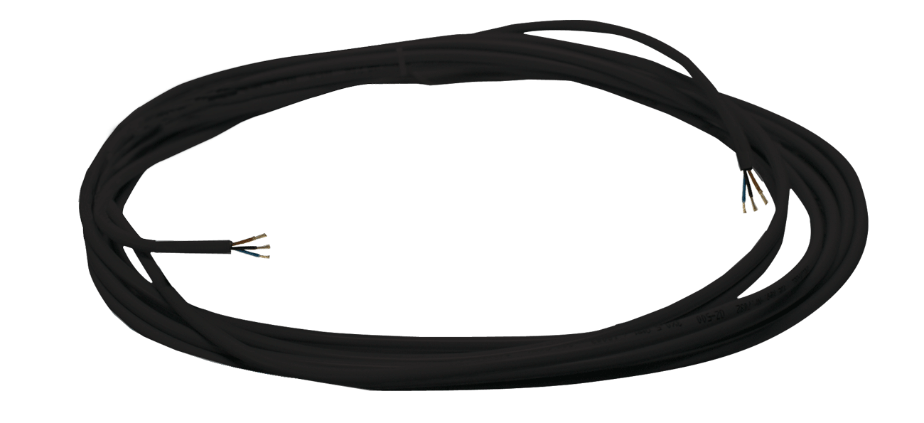 PUR cable 3x0.25mm², black without PE,