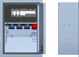 Recessed mounted distributor cabinet, box V2A,