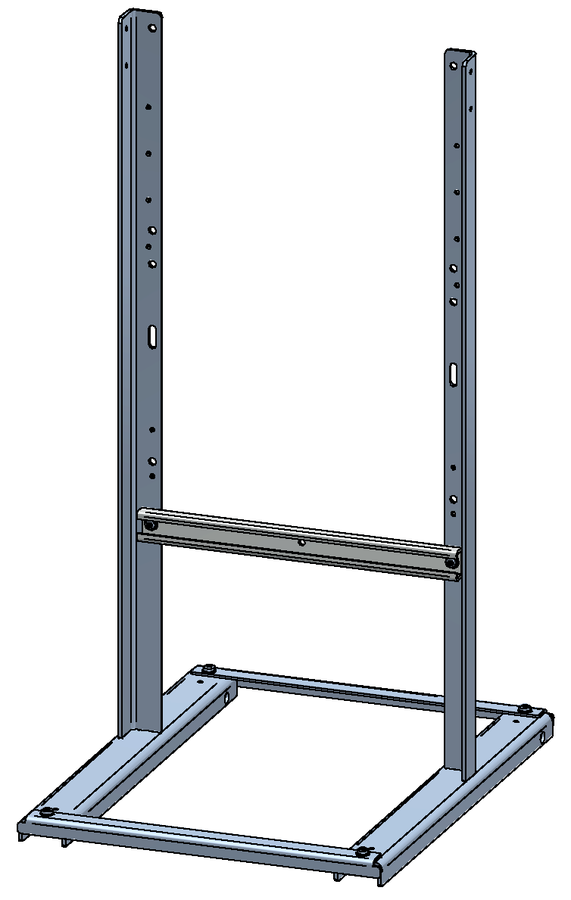 Support acier inox 800mm pour boîtier