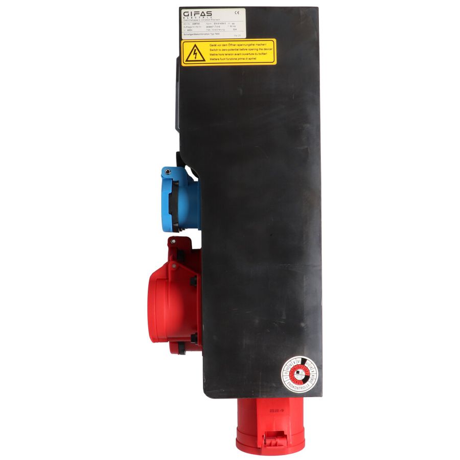 Quadro elettrico in gomma dura tipo 7400, nero