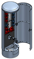 Pilier d'énergie type RONDO M en inox V2A