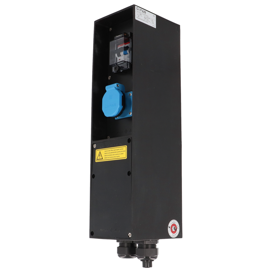 Quadro elettrico in gomma dura tipo 4512, nero
