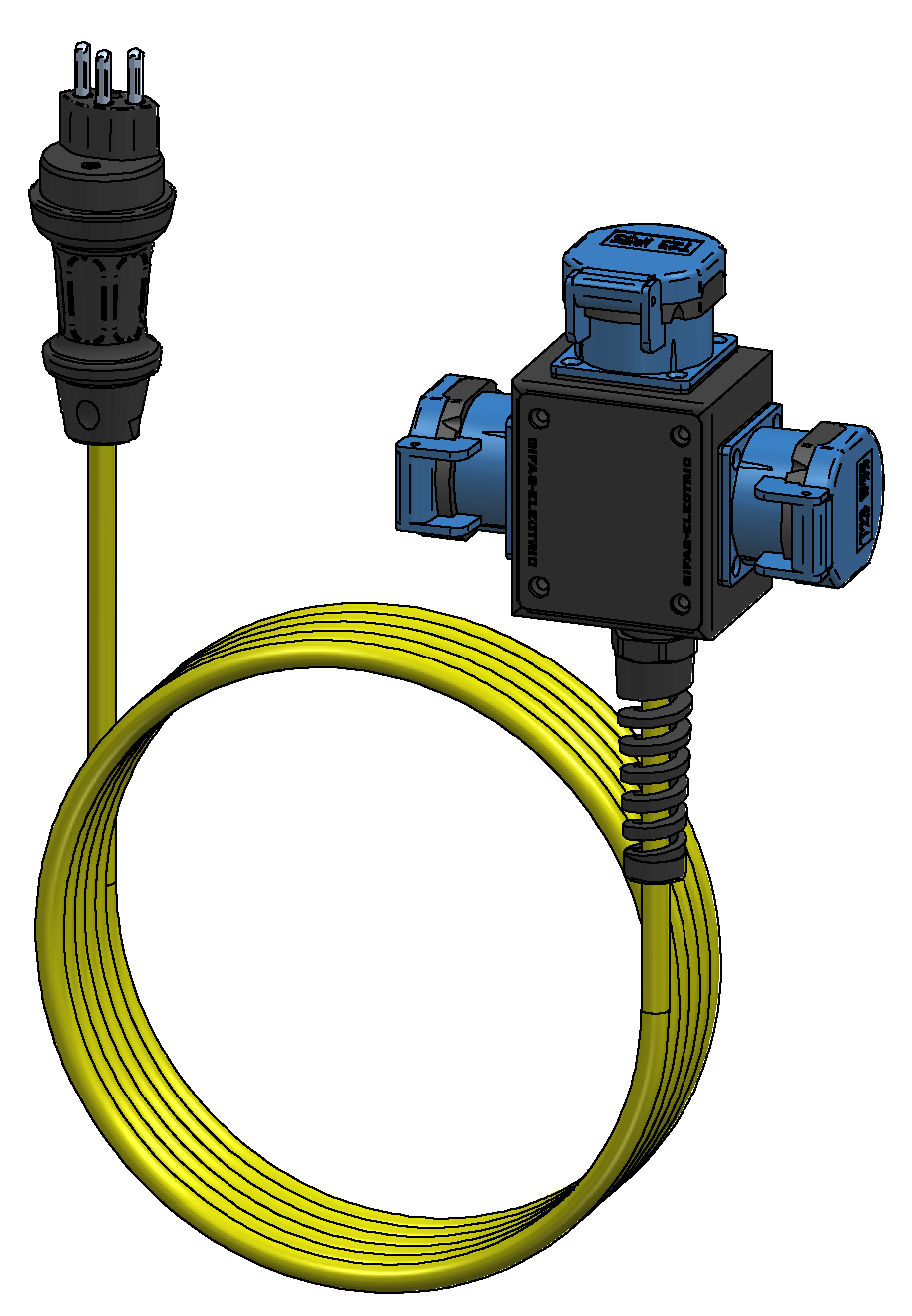 Small distributor box, cable GIFAFLEX, 10m