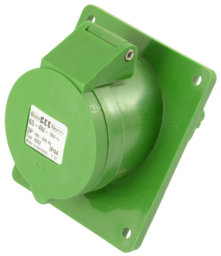 Built-in socket inclined CEE IP44