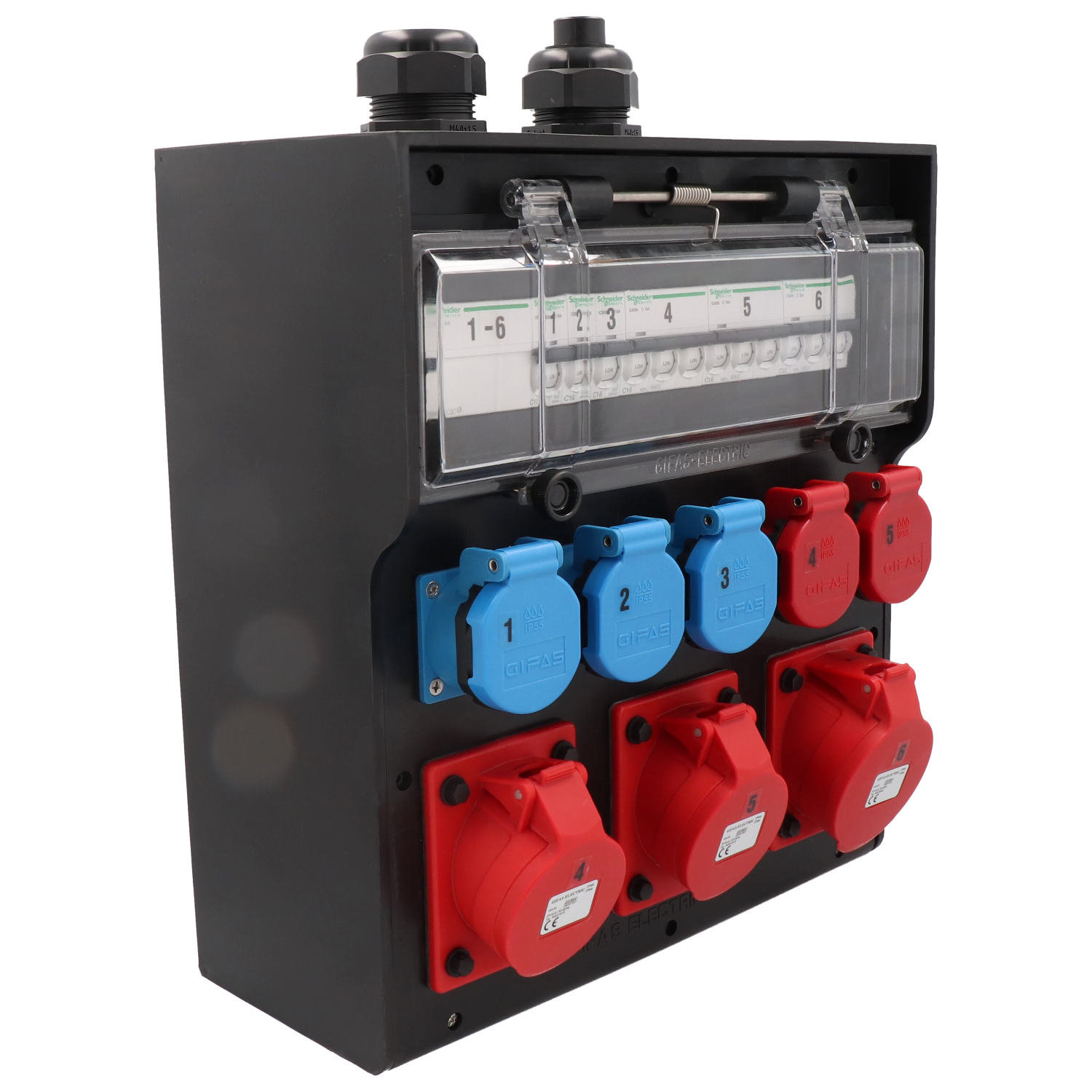 Quadro elettrico in gomma dura tipo 7700, nero
