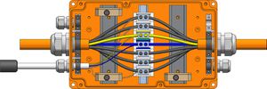 Junction box polyester FE180/E30 type 3018, orange