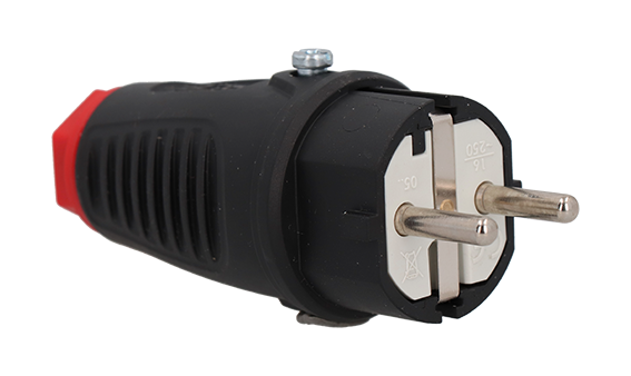 Stecker Vollgummi Schuko IP54
