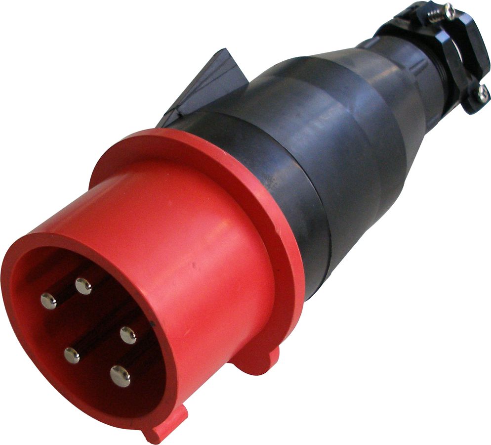 Solid rubber plug CEE 32A400V, 3P+N+PE/6h, IP44