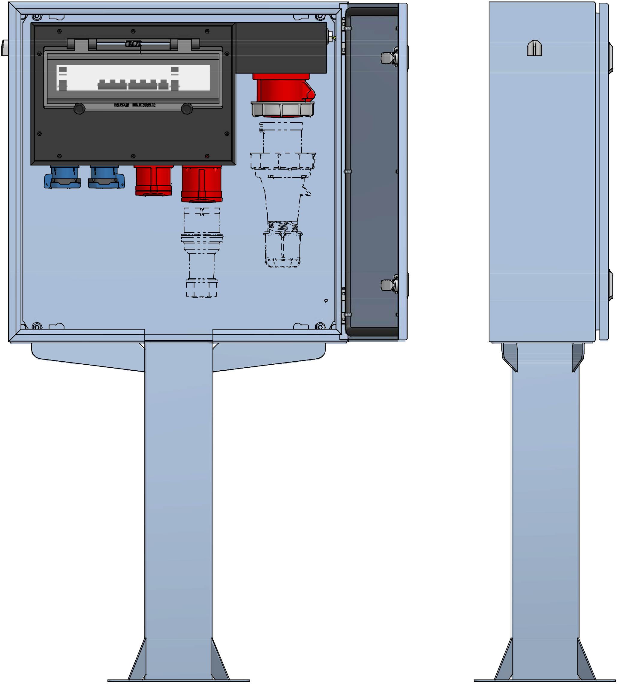 AP-Stromverteilung V2A-Standrohr,