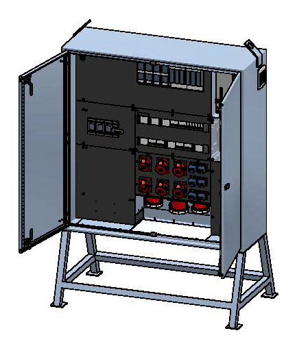 Baustromverteiler 250A, Edelstahl V2A