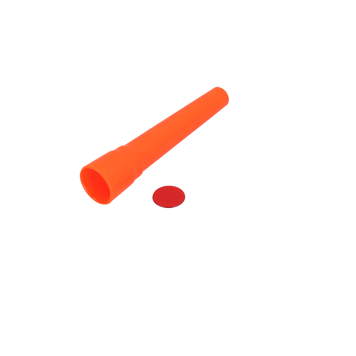 Cono di luce arancione con filtro rosso
