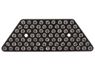 Reflektierender Einsatz Kunststoff schwarz,82 Glasperlen weiss, 86.5x30.6mm,