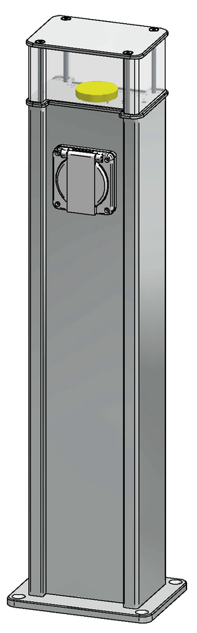 Energiesäule ES-LED 160, Aluminium eloxiert,