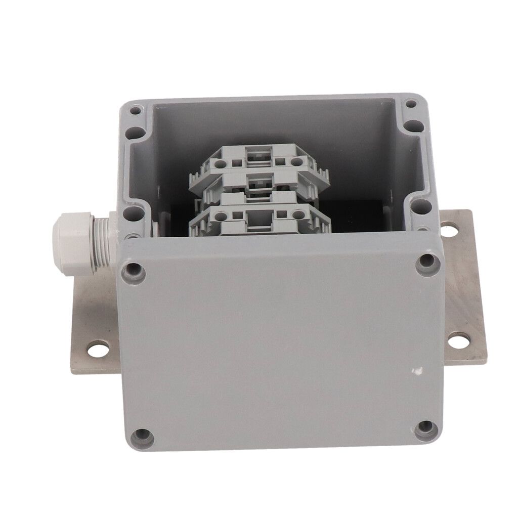 Scatola con condensatore appart. sistema InduLED Basic, allogiamento sopra muro, necessario per sistemi di lunghezza compresa tra 300m