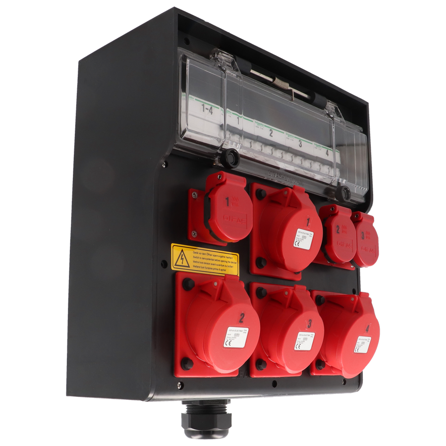 Quadro elettrico in gomma dura tipo 7700, nero