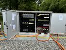 Open distribution cabin with power connections and fuses - reliable power distribution for events and temporary installations