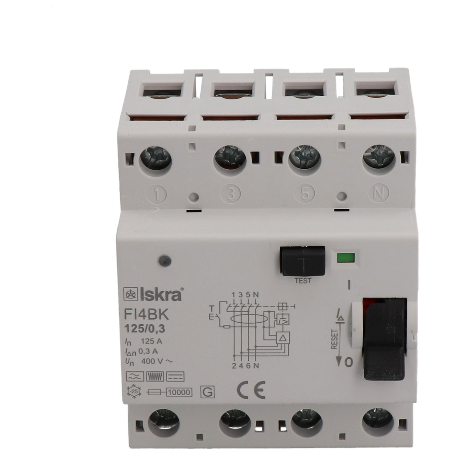 RCD ISKRA type B 3N-125A/300mA, AC-DC sensitive