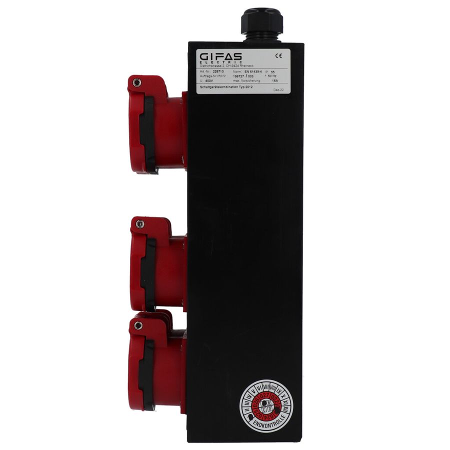 Small hard rubber distributor box type 2612, black