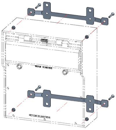 Set of mounting brackets for stand