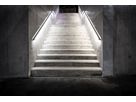 Staircase lighting with GIFAS LaneLED WALL and LaneLED INOX42 - safe and modern illumination of the stairs at Sembrancher station
