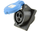 Solid rubber built-in socket CEE