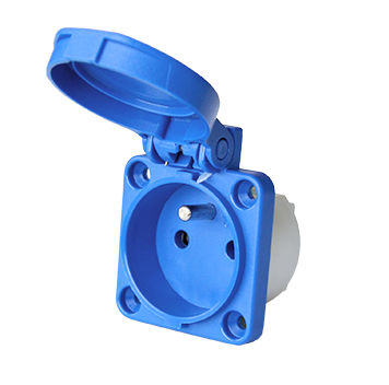 Solid rubber built-in socket Schuko